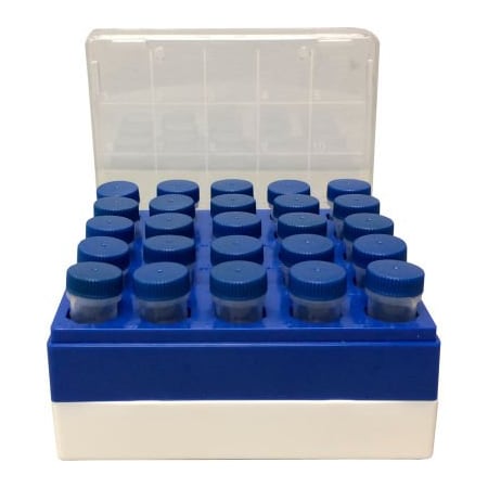 Mtc Bio MTC Bio Freezer Box For 5 ml Tubes, Polycarbonate, 25 Place, 5 Pack C2581